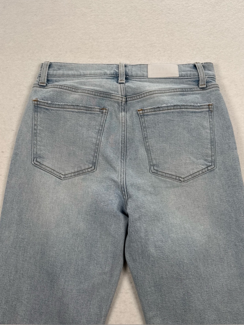 Pistola Lennon High Rise Cropped Boot Cut Jeans Womens 29 Raw Hem Lt Wash Ankle - Picture 4 of 7